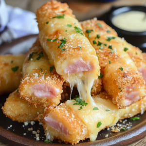 0 0 1 Cheesy Ham & Cheese Sticks: A Savory Snack for Any Occasion