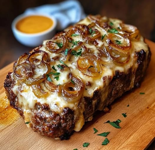 469798626 122144053322364740 2624244707507509883 n 1 1 French Onion Meatloaf with Sweet Caramelized Onion Topping