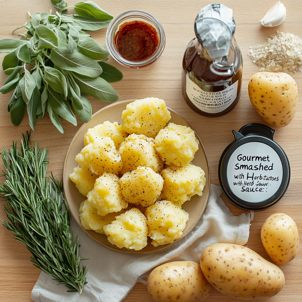 0 0 2025 01 07T094046.268 Gourmet Smashed Potatoes with Herb Sauce