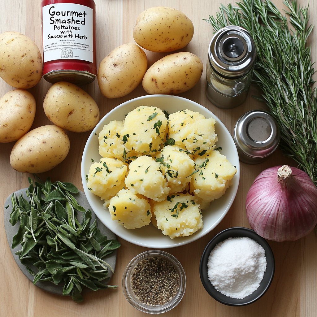 0 2 2025 01 07T094057.222 Gourmet Smashed Potatoes with Herb Sauce