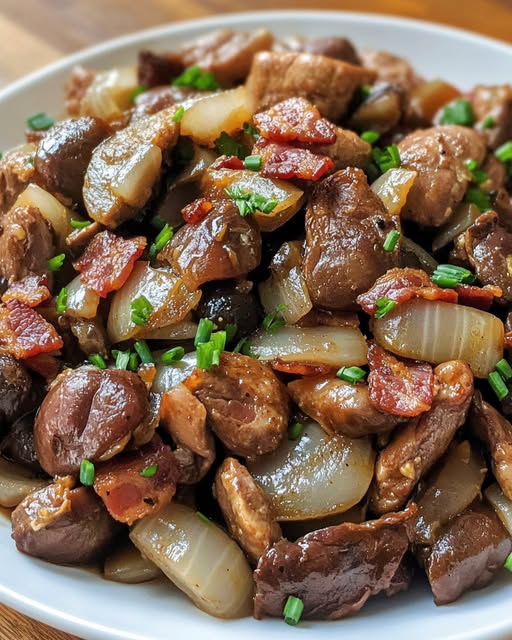 471321080 122136994880444186 2816139728468180491 n Mastering the Art of Savory Liver and Onions with Crispy Bacon